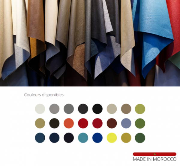 Cuir Aniline pleine fleur naturel